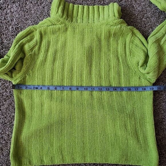 No Boundaries Chunky Knit Spring Pullover Sweater  sz Large Spring Lime - Picture 8 of 9